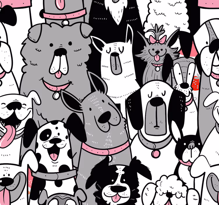 Children room roller blind dog outline - TenStickers
