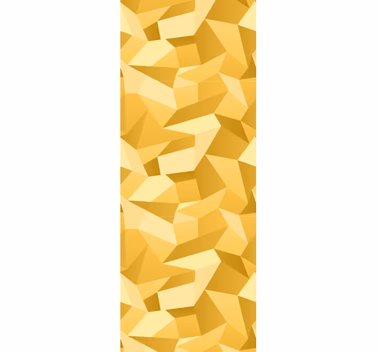Office roller blind 3d gold geometric design - TenStickers