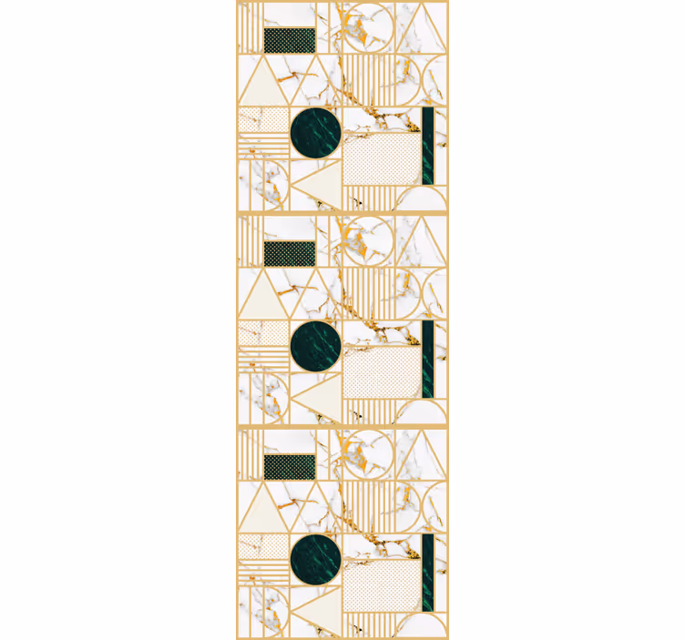 Office roller blind in white marble geometric - TenStickers