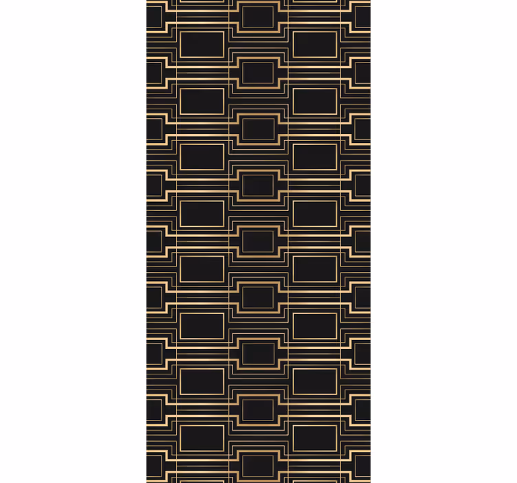Office roller blind with gold frame art decor - TenStickers