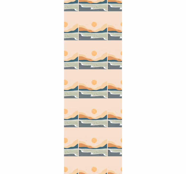 Office roller blind abstract sunset mountains - TenStickers