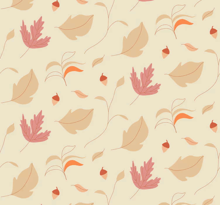 Office roller blind autumn leaves design - TenStickers