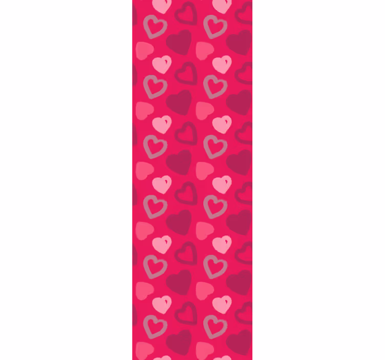 Fuchsia hearts teenage bedroom roller blind - TenStickers