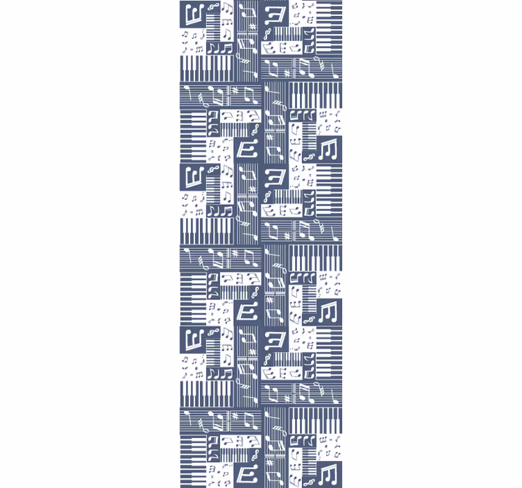 Teenage bedroom roller blind musical piano design - TenStickers