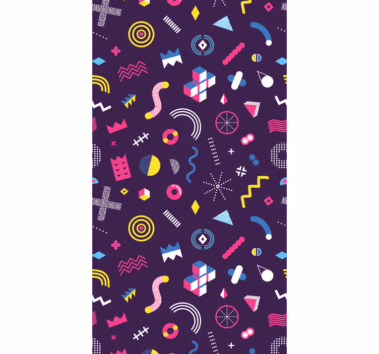 Teenage bedroom roller blind memphis gaming design - TenStickers
