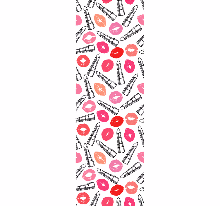Teenage bedroom roller blind lipsticks and lips - TenStickers