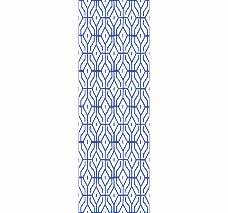 Teenage bedroom roller blind in eclectic blue lines - TenStickers