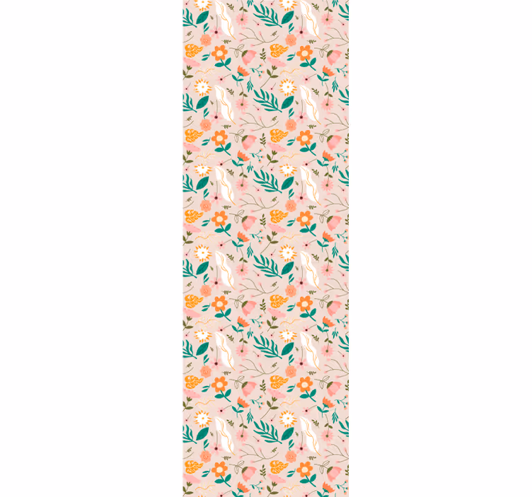 Teenage bedroom roller blind in pastel flower design - TenStickers