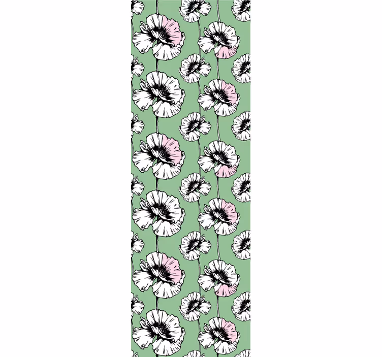 Teenage bedroom roller blind with wild daisy design - TenStickers
