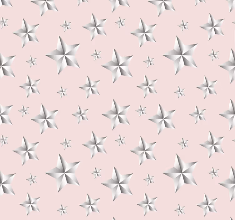 Teenage bedroom roller blind white stars on pink - TenStickers