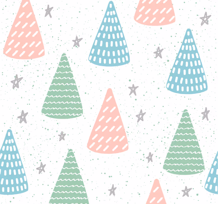 Teenage bedroom roller blind gray stars and trunks - TenStickers