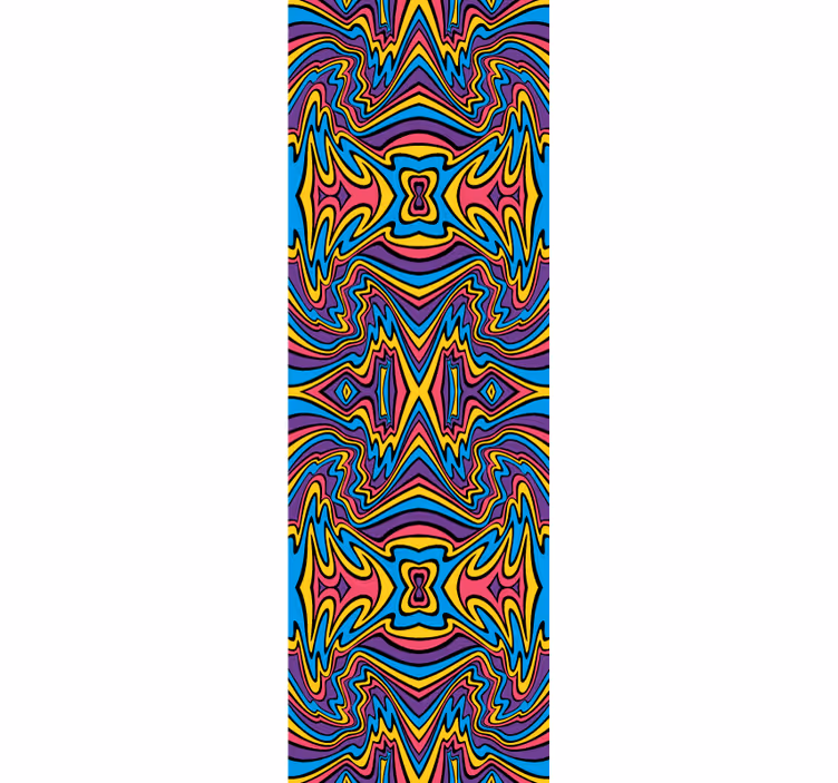 Vivid colors groovy lines teenage bedroom roller blind - TenStickers