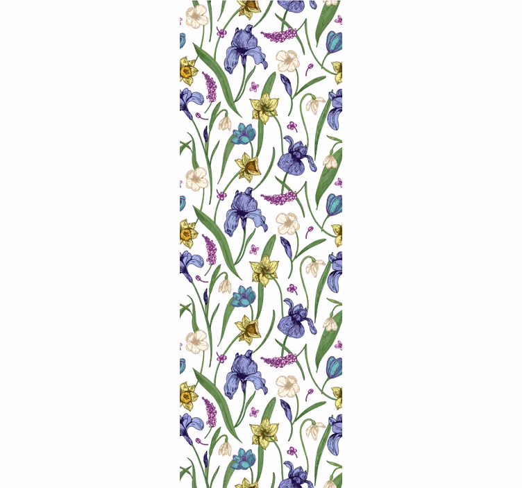 Teenage bedroom roller blind floral design - TenStickers