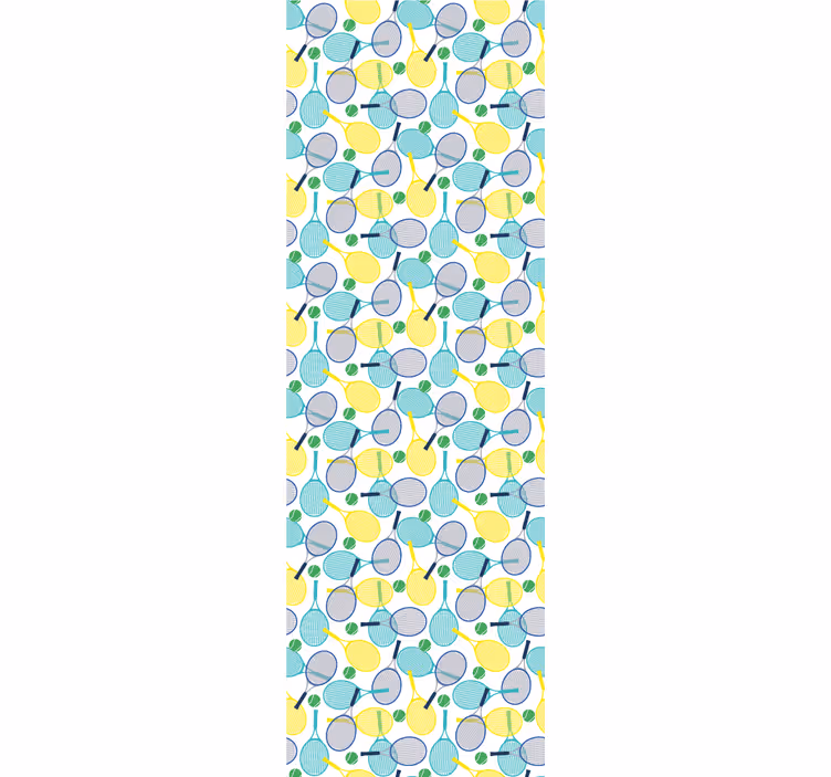Teenage bedroom roller blind colorful racket patterns - TenStickers