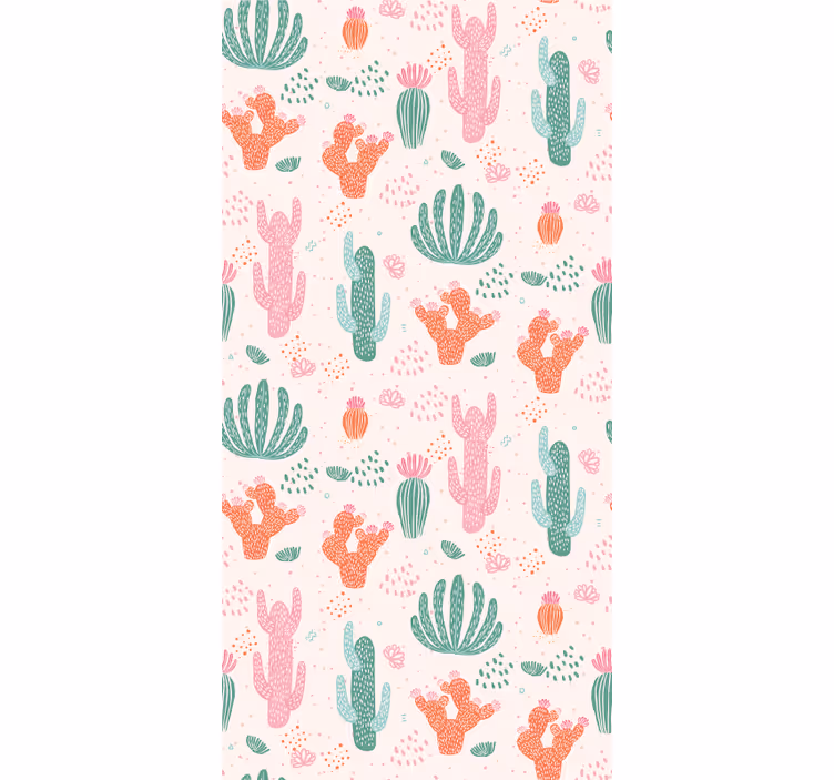 Teenage bedroom roller blind retro cactus design - TenStickers