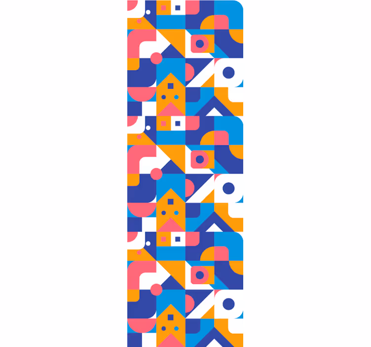 Teenage bedroom roller blind colorful geometric mosaic - TenStickers