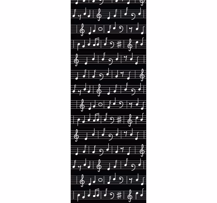 Musical teenage bedroom roller blind - TenStickers