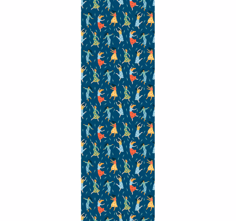 Teenage bedroom roller blind with dancing figures - TenStickers