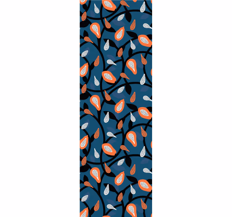 Papaya and plants teenage bedroom roller blind - TenStickers