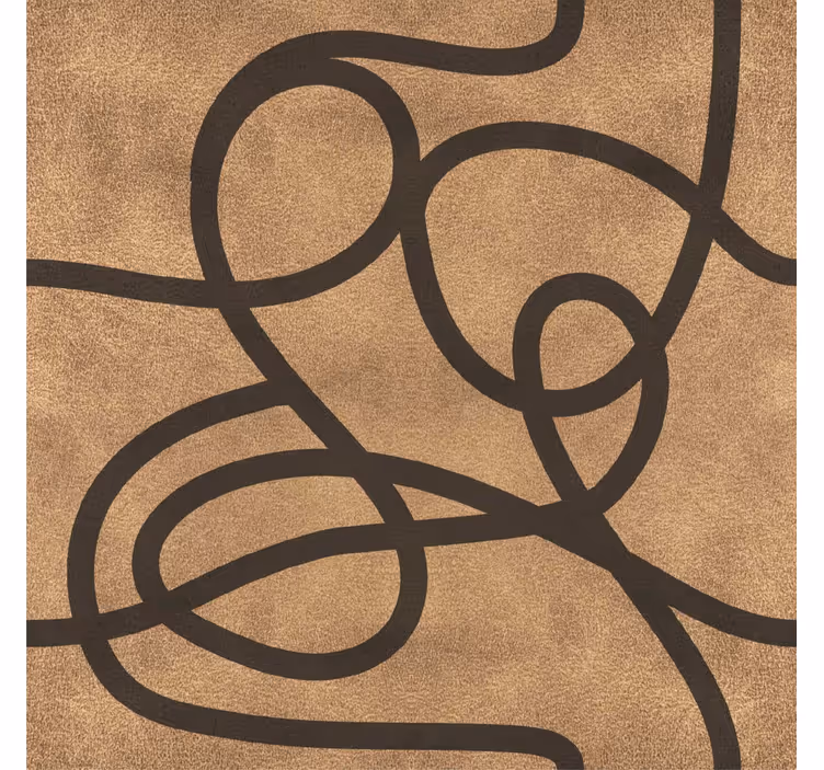 Modern roller blind with irregular brown lines - TenStickers
