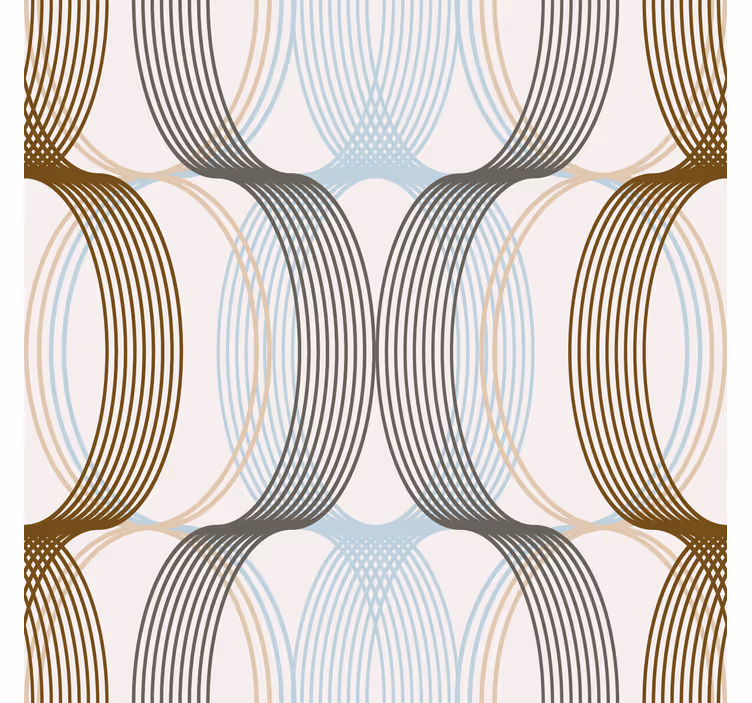 Modern roller blind with oval lines - TenStickers