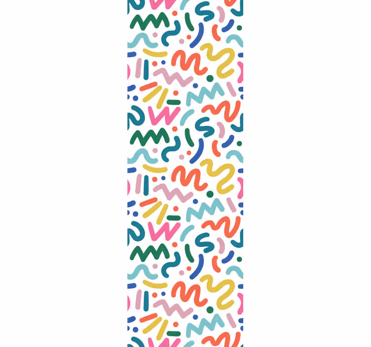 Modern roller blind with abstract color shapes - TenStickers