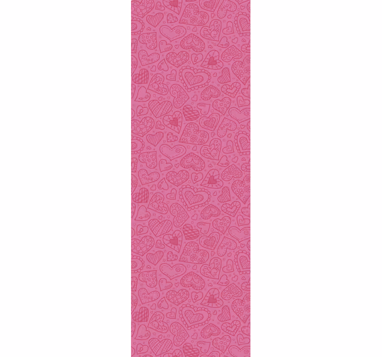 Modern roller blind with mixed hearts pattern - TenStickers