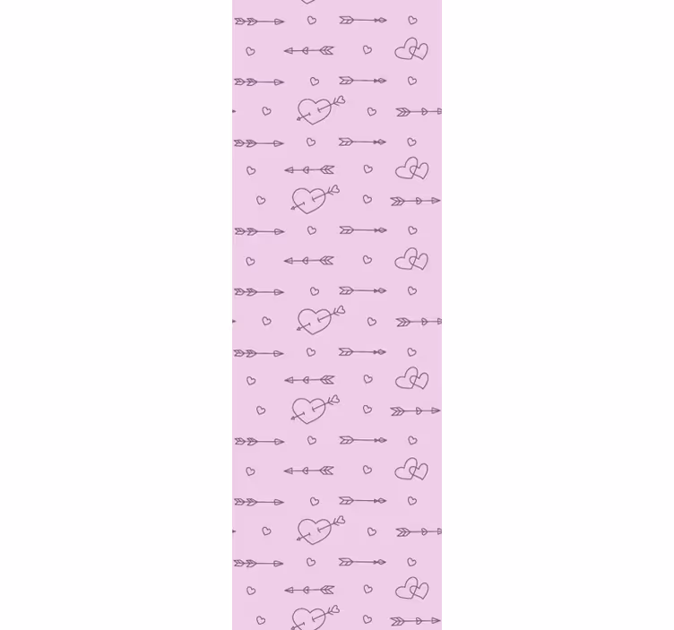 Modern roller blind with heart silhouette pattern - TenStickers