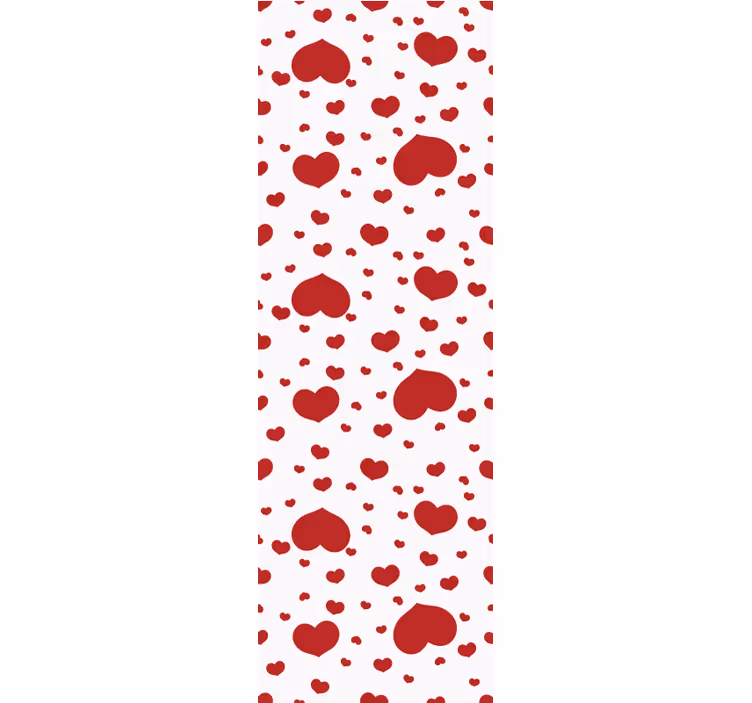 Modern roller blind with little and big hearts - TenStickers