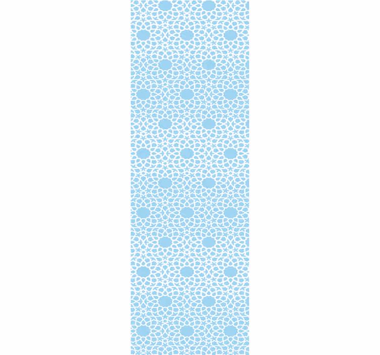 Modern roller blind with white and blue pattern - TenStickers