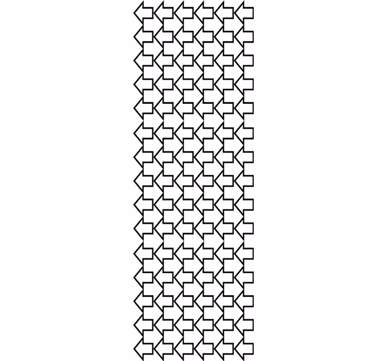 Modern roller blind geometric arrows black lines pattern - TenStickers