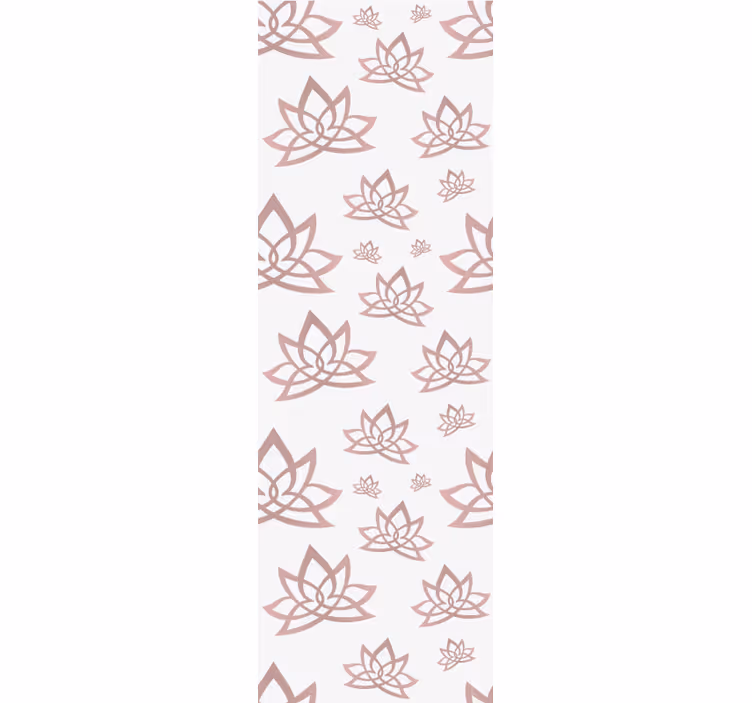 Modern roller blind with minimalistic lotus pattern - TenStickers