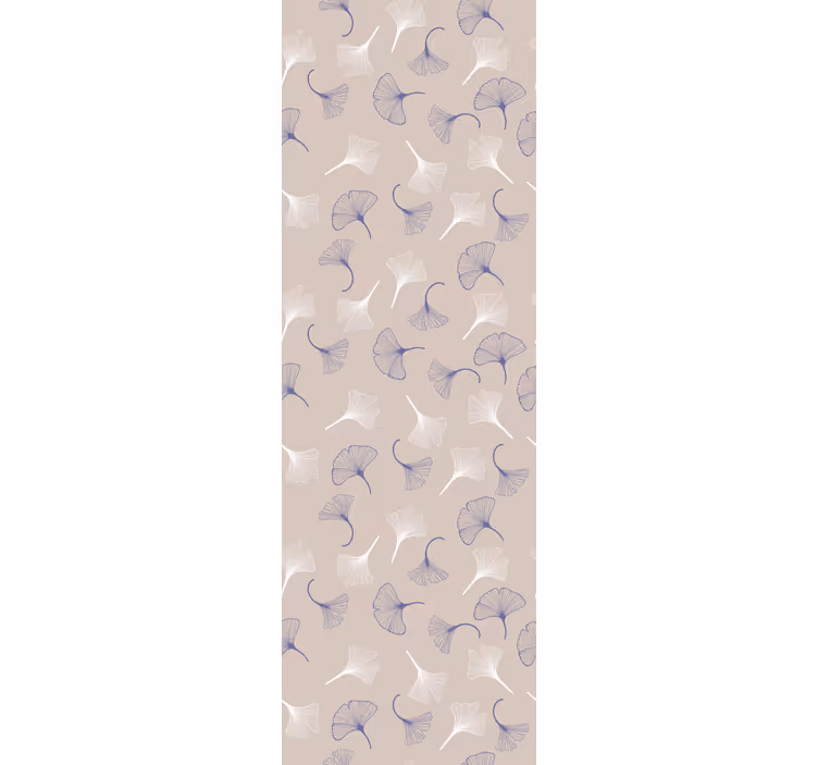 Modern roller blind ginkgo leaves cream - TenStickers