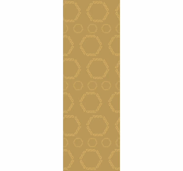Modern roller blind with gold hexagon patterns - TenStickers