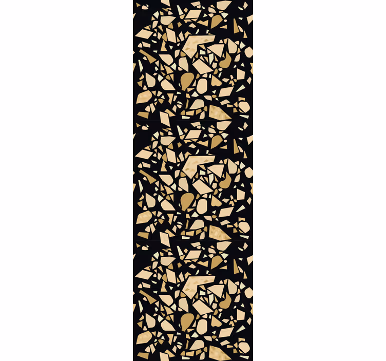 Modern roller blind terrazzo style black gold - TenStickers