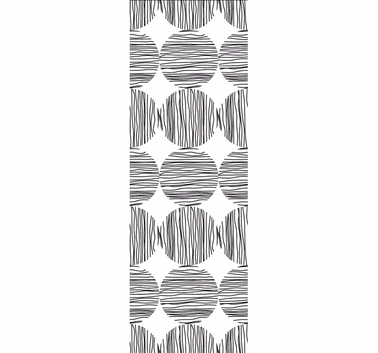 Modern roller blind with striped circle design - TenStickers