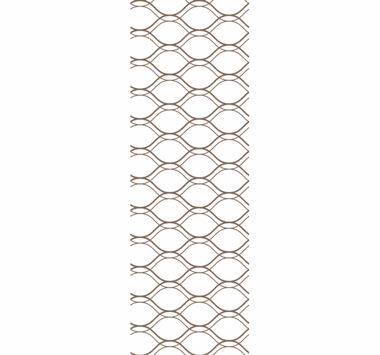 Modern roller blind in brown wavy geometric pattern - TenStickers
