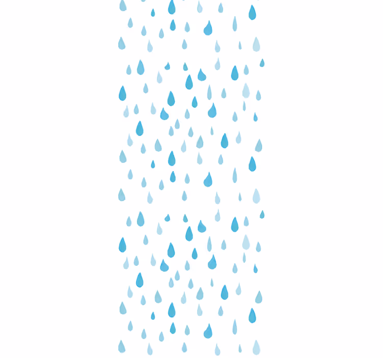 Modern roller blind in blue watercolor droplets - TenStickers