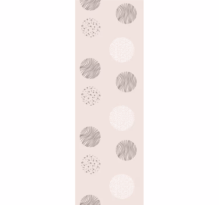 Modern roller blind in gray circle line texture - TenStickers