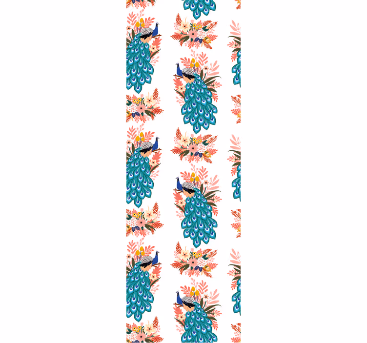 Modern roller blind beautiful blue peacock - TenStickers