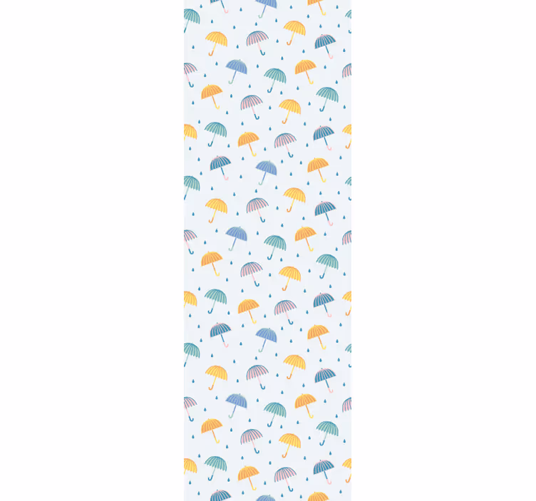 Modern roller blind with colorful umbrella cartoon design - TenStickers
