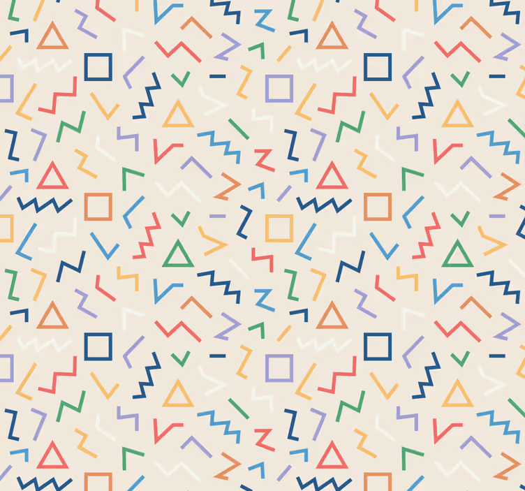 Modern roller blind in beige with colorful lines - TenStickers