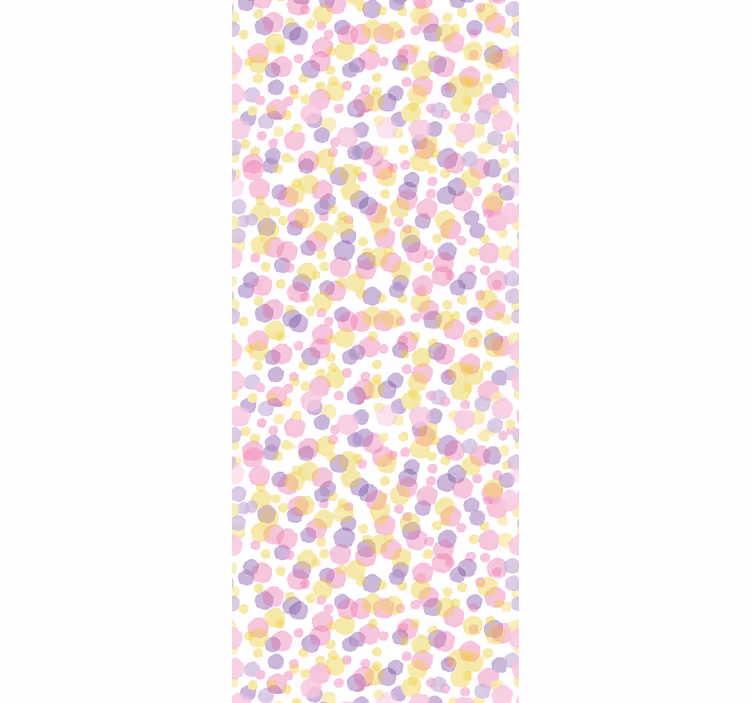 Modern roller blind in pastel watercolor polka dots - TenStickers