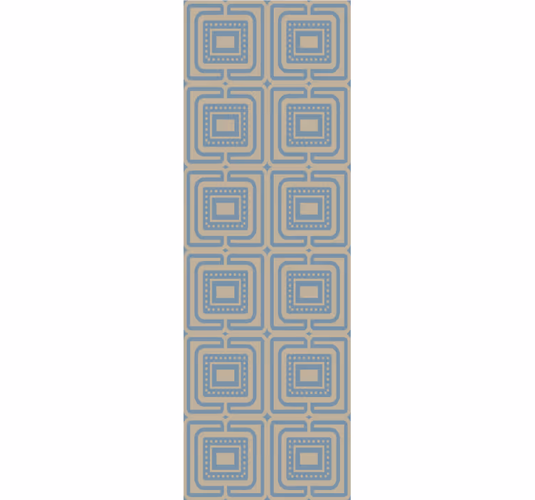 Modern roller blind with bronze and dark blue squares - TenStickers