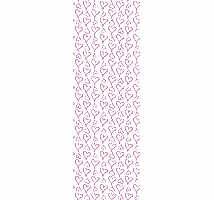 Modern roller blind with pink heart illustrations - TenStickers