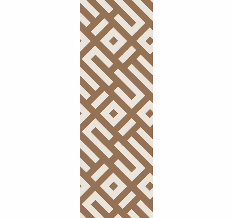 Modern roller blind in earthy geometric design - TenStickers