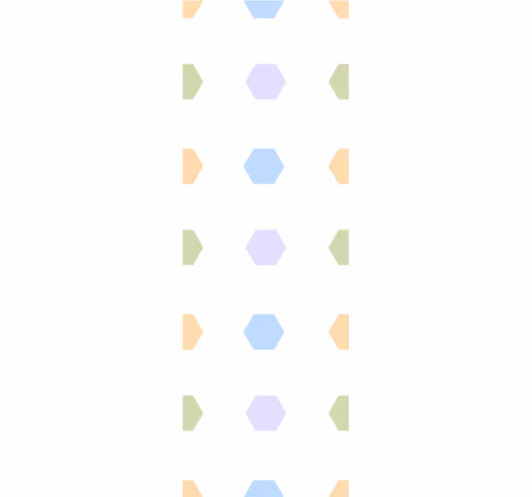 Modern roller blind in multicolor hexagons on light - TenStickers