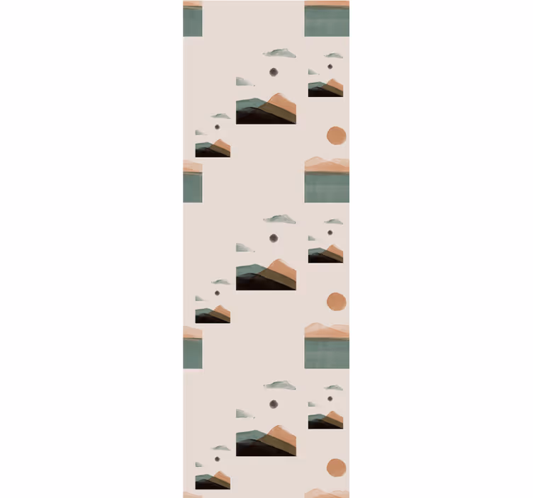 Modern roller blind abstract mountains design - TenStickers
