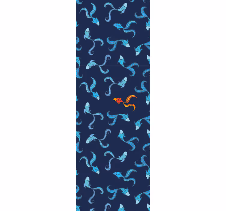 Modern roller blind one in a thousand orange fish - TenStickers