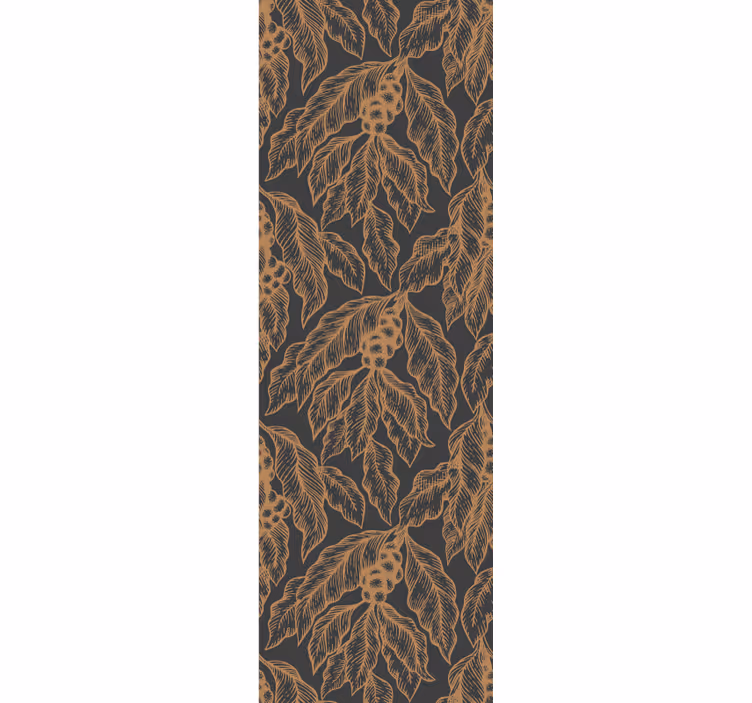 Modern roller blind coffee tree branch pattern - TenStickers